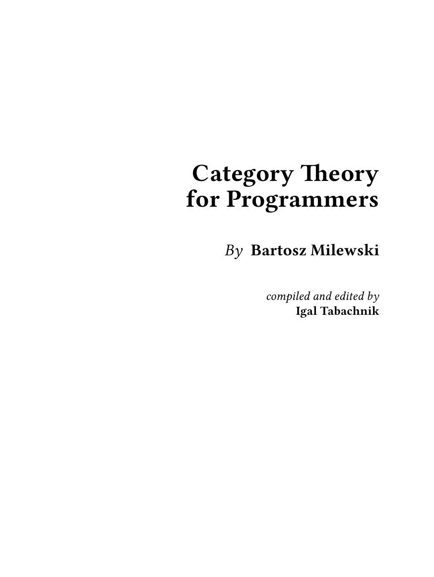 Category Theory for Programmers